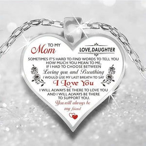 Gratitude for Mom/Grandma/Daughter Heart Necklace
