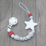 Personalized baby Name - Pacifier Holder chain and Teething Chain