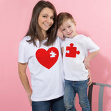 Love Puzzle piece Mommy and Me Matching T-shirt