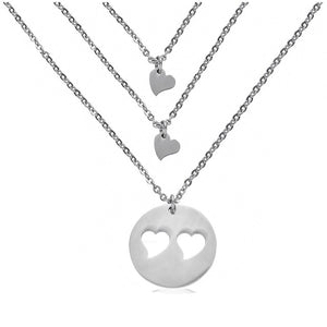 MOTHER AND DAUGHTER HEART NECKLACE