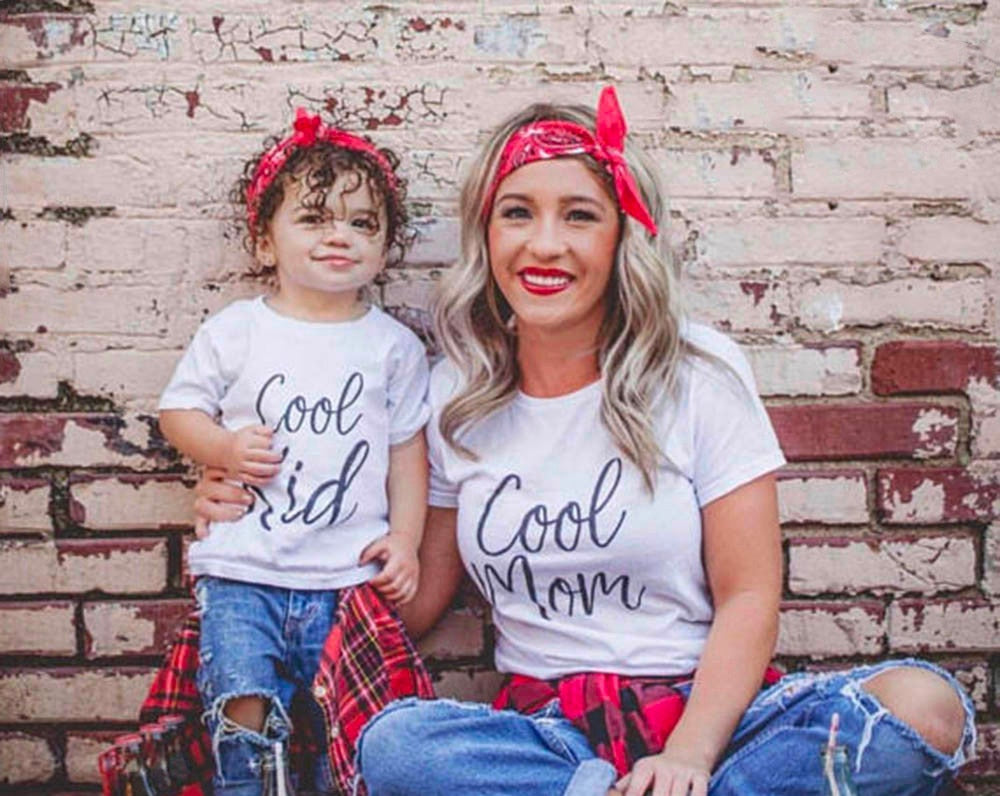 Cool Mom & Cool Kid Matching T-shirt
