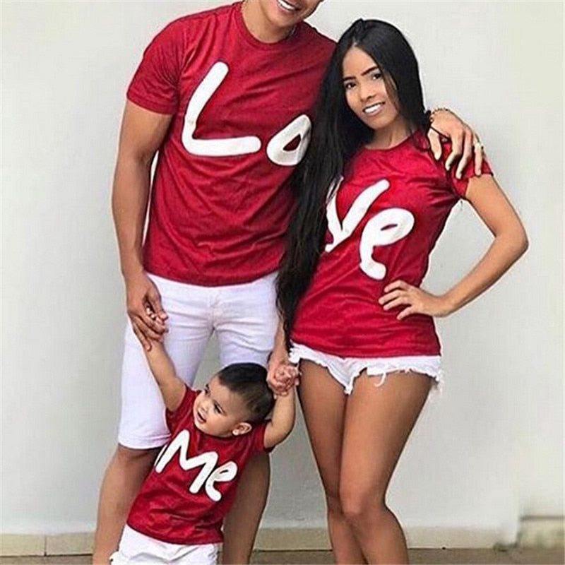 family matching love me T-shirt