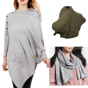 stylish Nursing Scarf with buttons