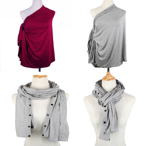 stylish Nursing Scarf with buttons