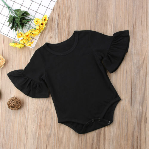 Baby Girl Flare Sleeve Casual Romper