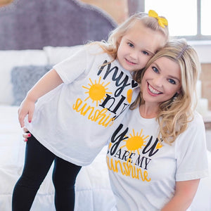 You Are My Sunshine My Only Sunshine Mommy Daughter Matching T-shirt
