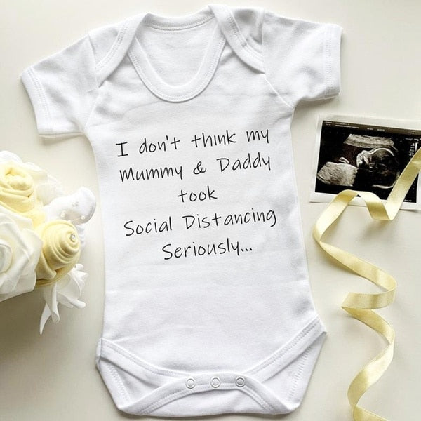Social Distancing Onesie Baby Bodysuit