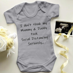 Social Distancing Onesie Baby Bodysuit