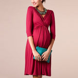 Deep Neck Dresses For Pregnant Woman