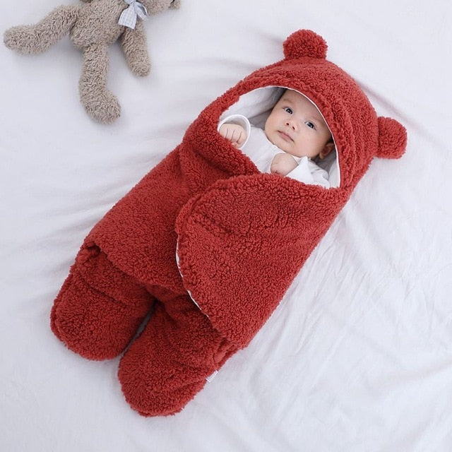 Ultra-Soft Fluffy Fleece Newborn Receiving/Sleeping Blanket