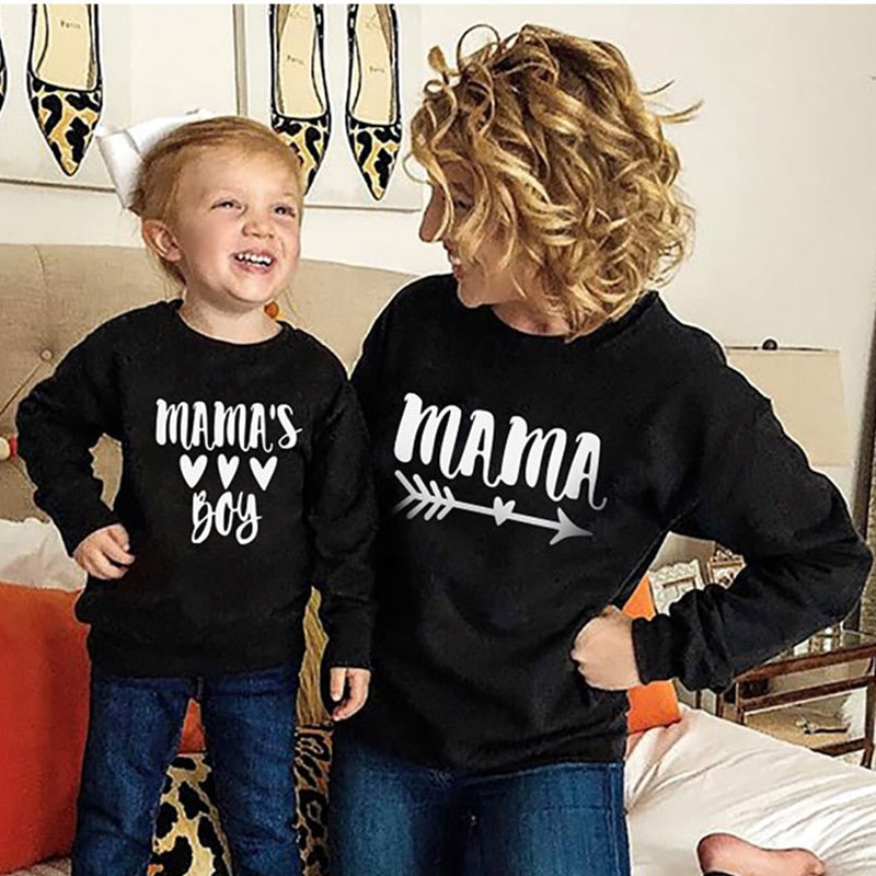 Mama and Son Matching Mama's Boy T Shirt