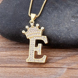 Queen initial Alphabet Necklace