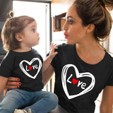 matching mama and baby love t-shirt