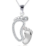 MOTHER & BABY FOOTPRINT NECKLACE
