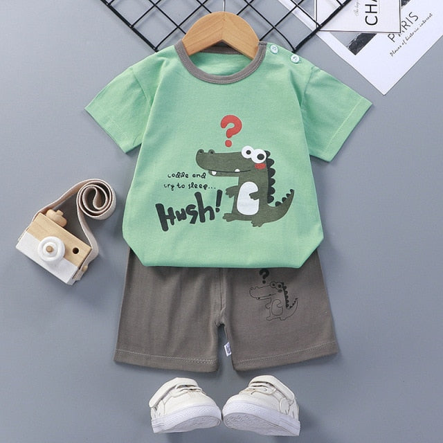codile and try to sleep hush! crocodile Toddler Outfit