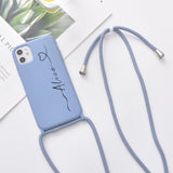 Custom Name Heart iPhone Case With Strap