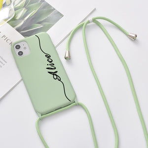 Custom Name iPhone Case With Strap